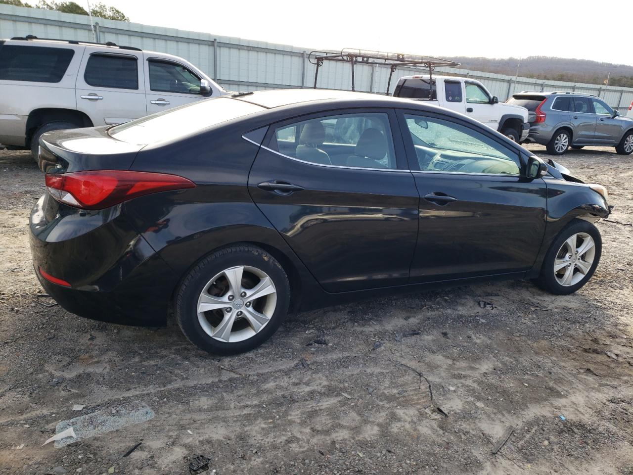 2016 Hyundai Elantra VIN KMHDH4AE2GU618737 Copart auction photo, front end / side damage thumbnail 3