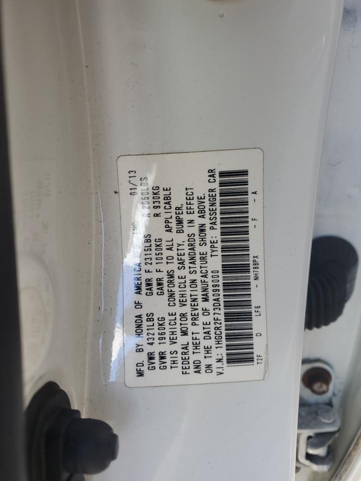 2013 Honda Accord VIN 1HGCR2F73DA099000 Copart auction photo, front end damage thumbnail 12