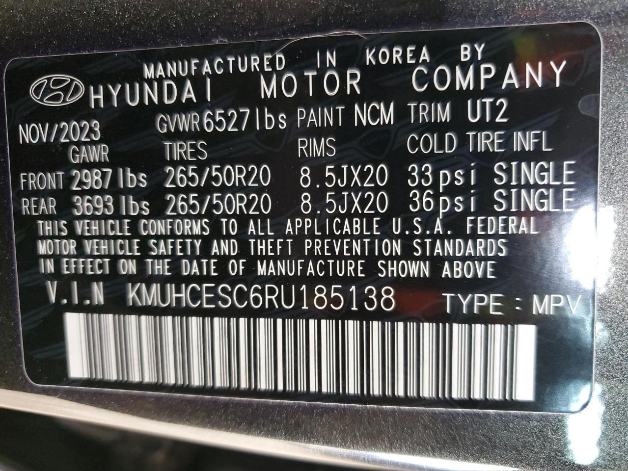 2024 Genesis Gv80 VIN KMUHCESC6RU185138 Copart auction photo, front end damage thumbnail 15