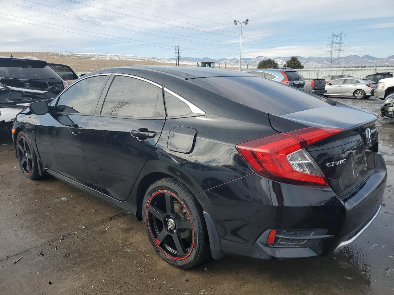 2019 Honda Civic VIN 2HGFC2F66KH546181 Copart auction photo, front end / side damage thumbnail 2