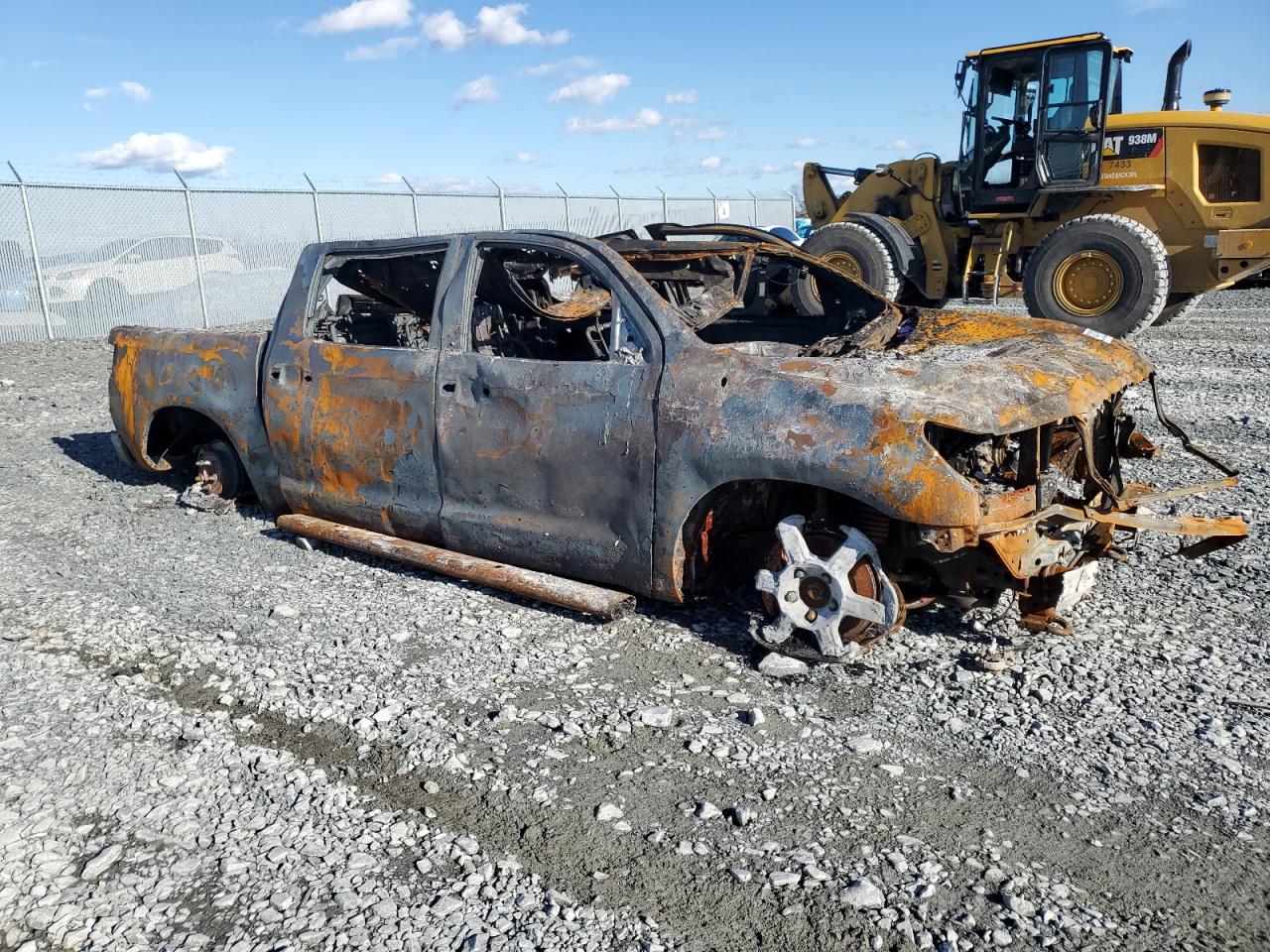 2008 Toyota Tundra VIN 5TBDV58118S494643 Copart auction photo, burn damage thumbnail 4
