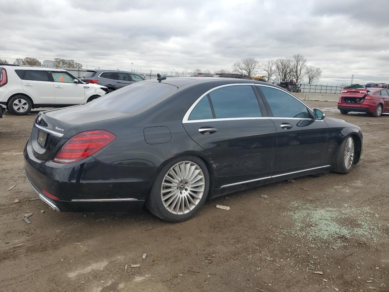 2018 Mercedes-Benz S-klasse VIN WDDUG8GB1JA356526 Copart auction photo, vandalism damage thumbnail 3