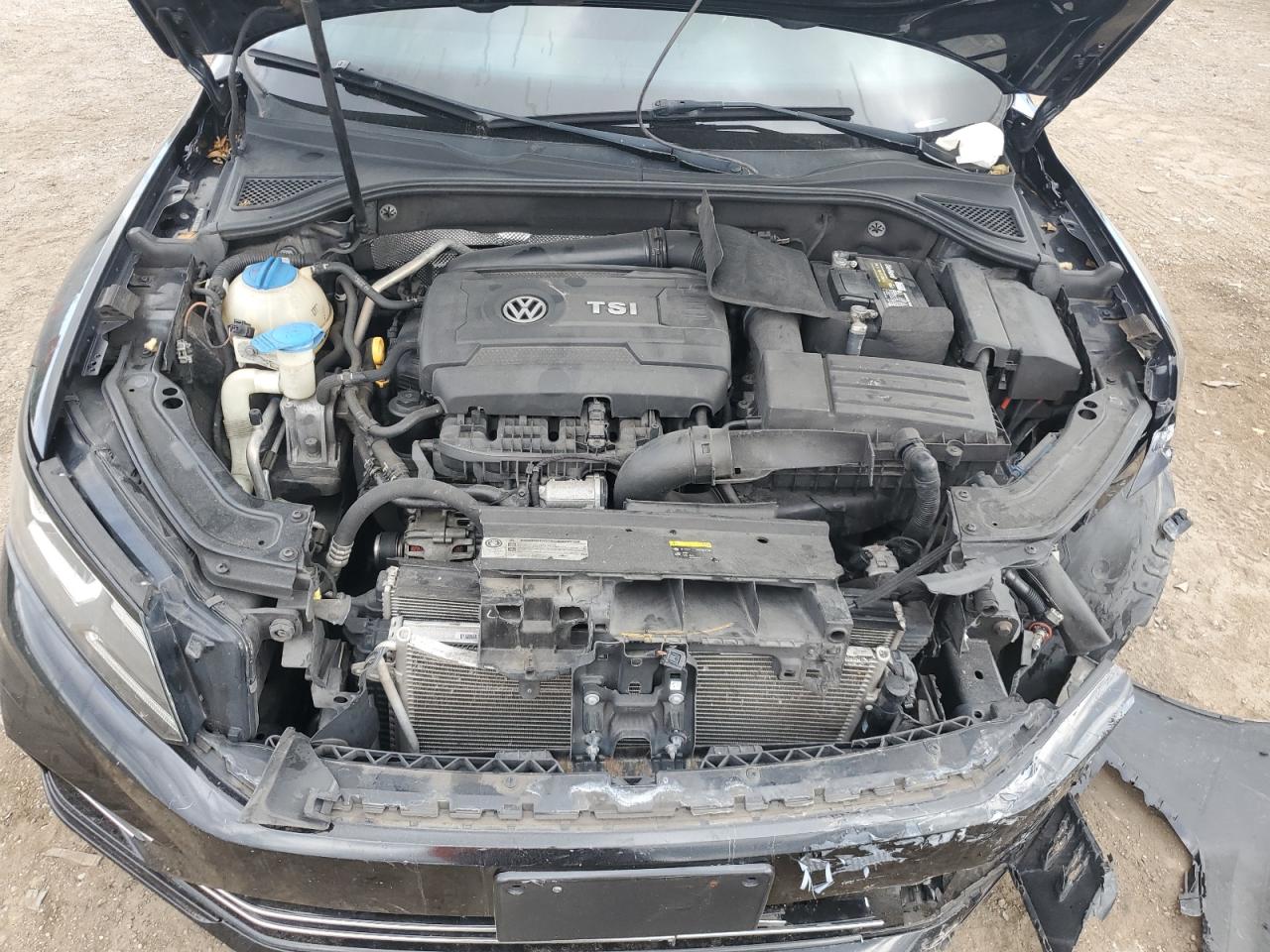2017 Volkswagen Passat VIN 1VWDT7A32HC045250 Copart auction photo, front end / side damage thumbnail 12