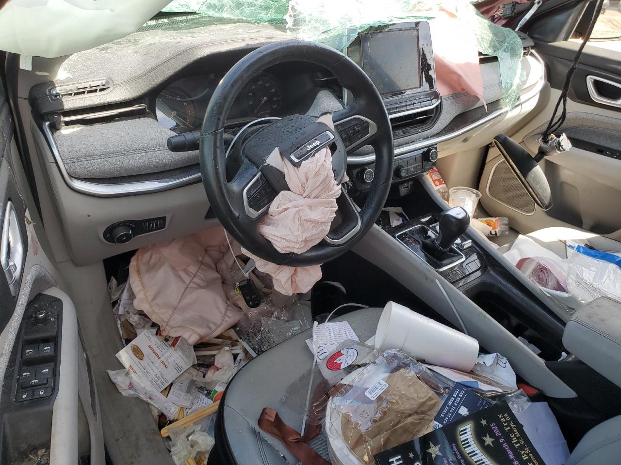 2022 Jeep Compass VIN 3C4NJDBB3NT122001 Copart auction photo, rollover damage thumbnail 8