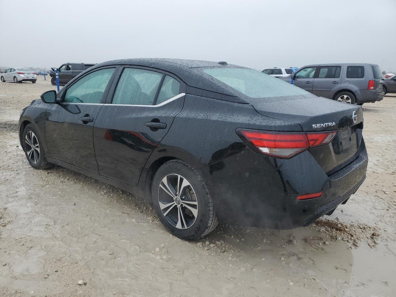2021 Nissan Sentra VIN 3N1AB8CV8MY256194 Copart auction photo, rear end / side damage thumbnail 2