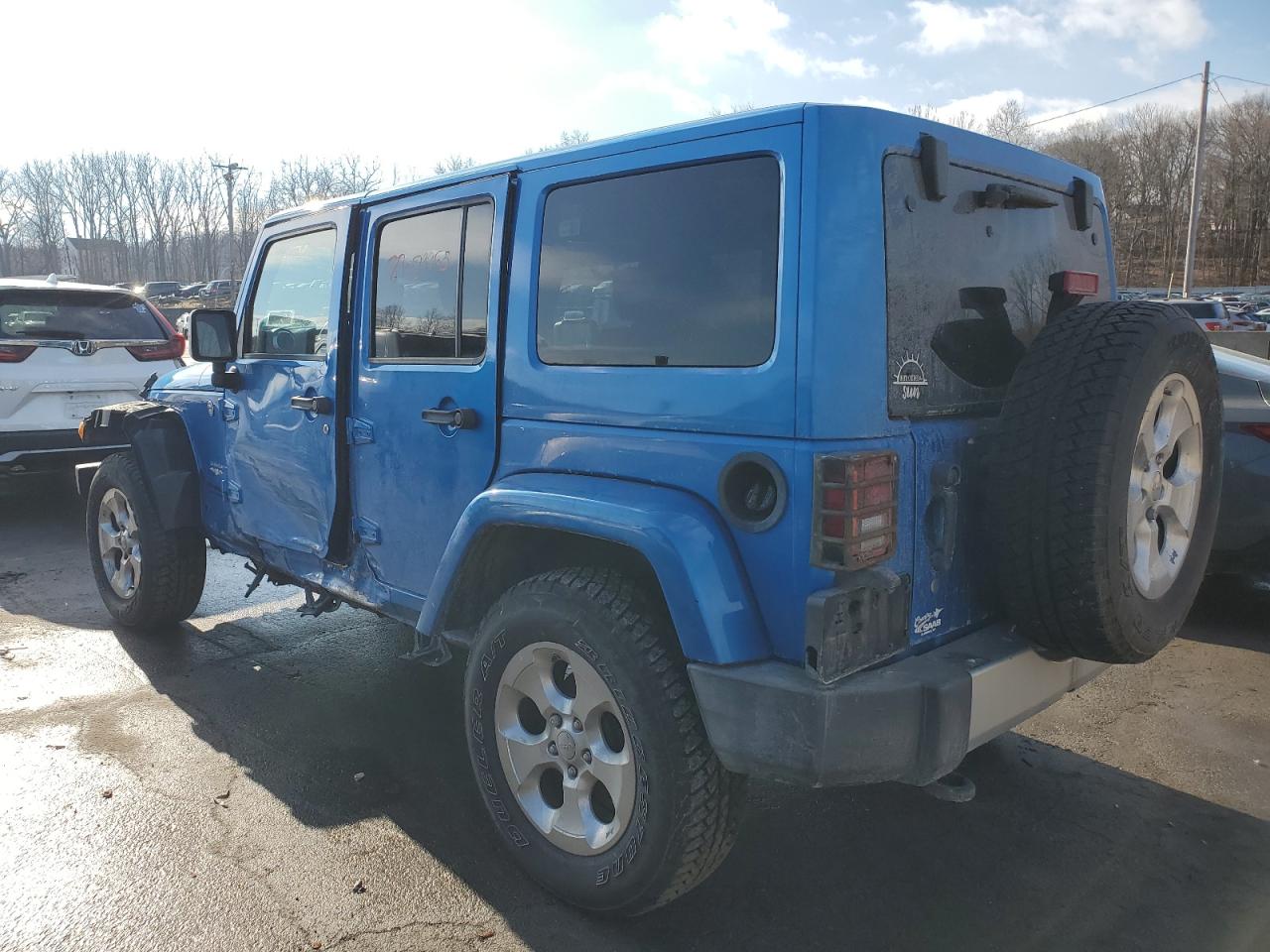 2015 Jeep Wrangler VIN 1C4BJWEG3FL678795 Copart auction photo, front end / side damage thumbnail 2