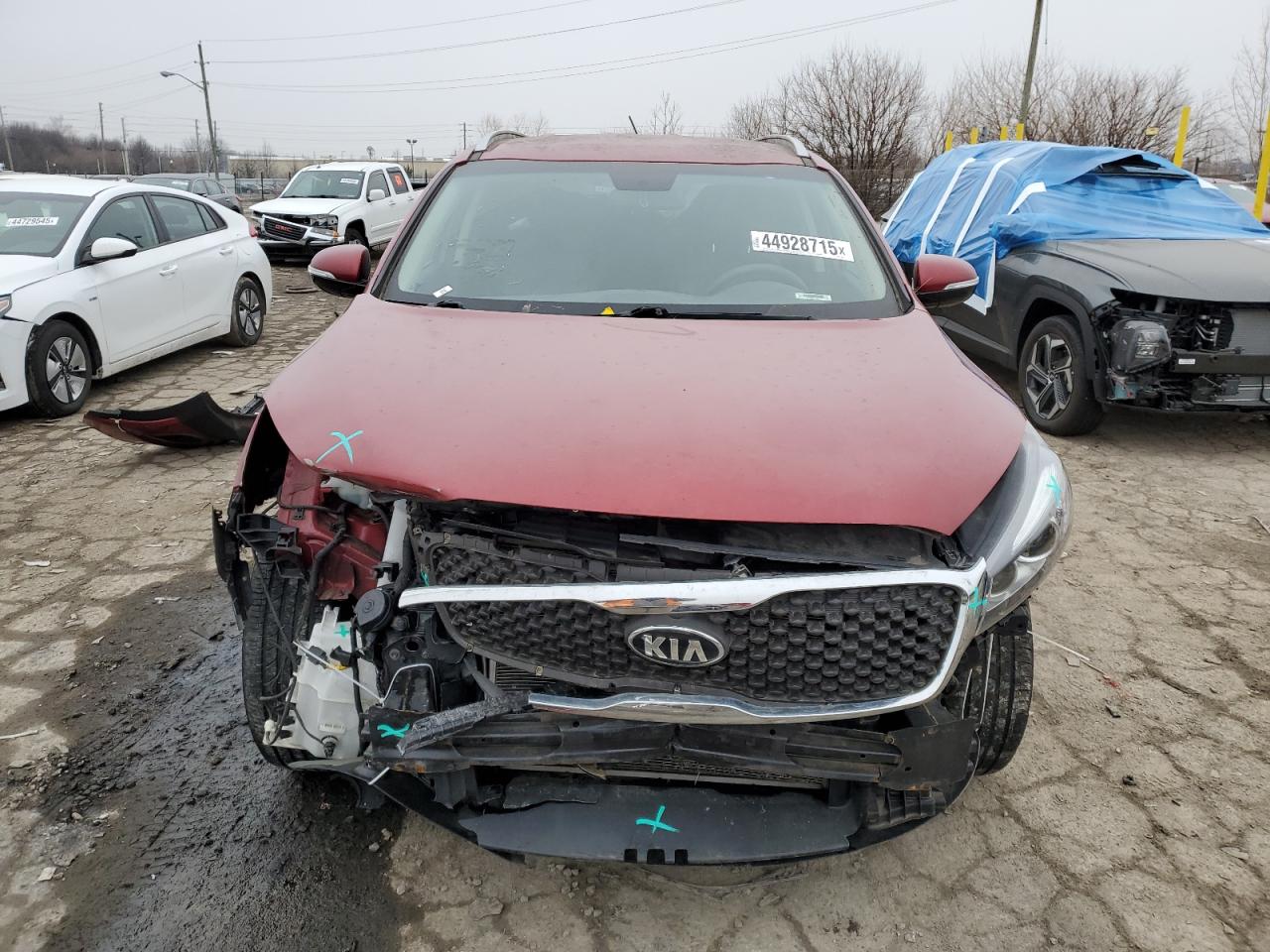 2017 KIA Sorento VIN 5XYPG4A55HG216007 Copart auction photo, front end / minor dent/scratches damage thumbnail 5