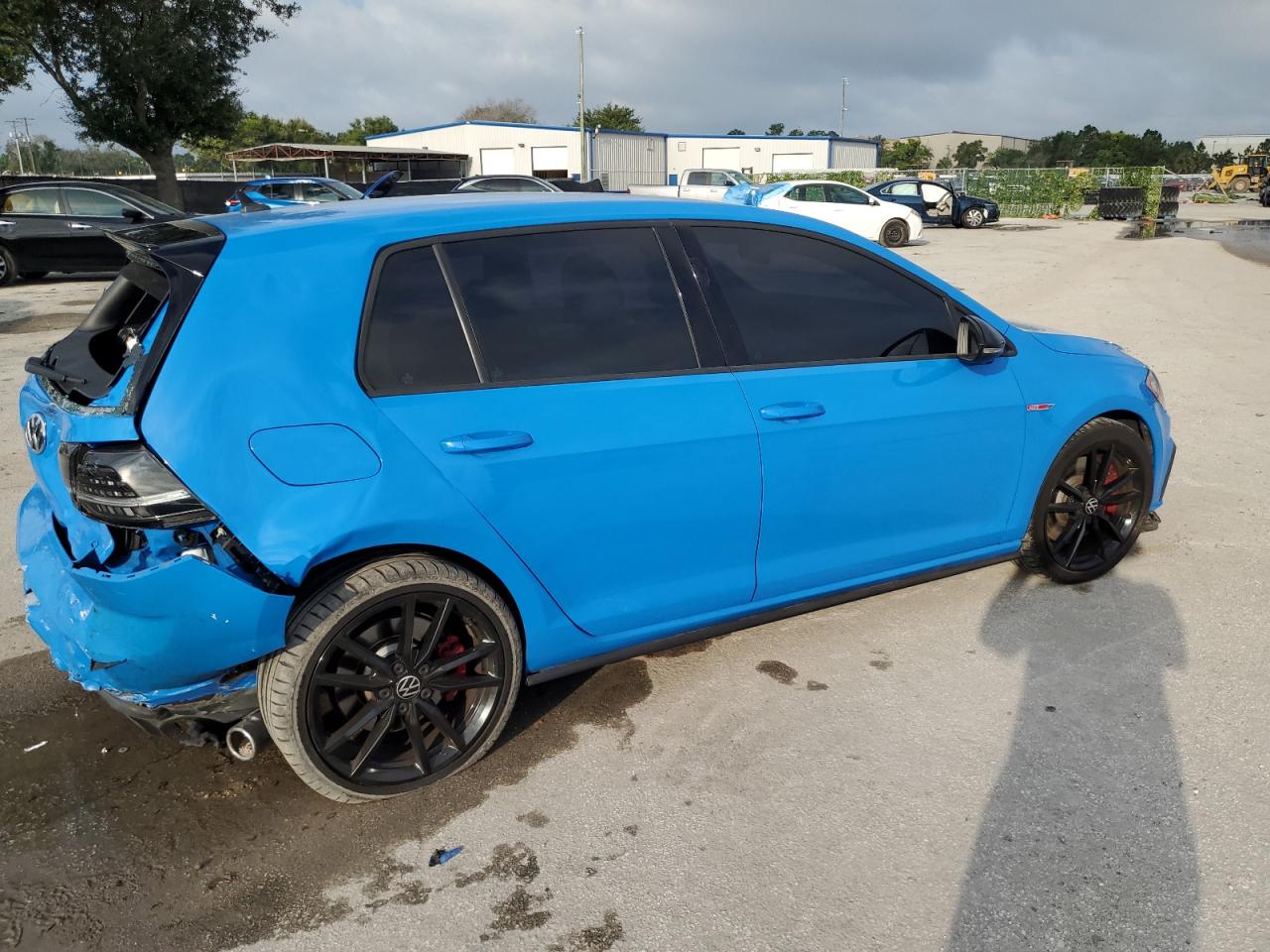 2019 Volkswagen GTI VIN 3VW5T7AU3KM010364 Copart auction photo, rear end / side damage thumbnail 3