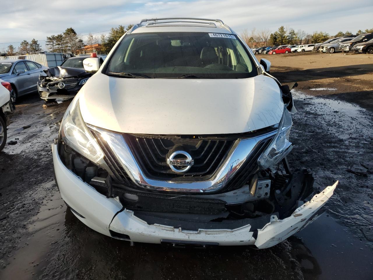 2016 Nissan Murano VIN 5N1AZ2MH9GN162594 Copart auction photo, front end / side damage thumbnail 5