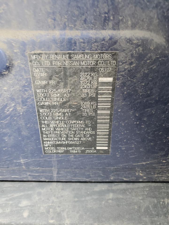 2017 Nissan Rogue VIN KNMAT2MV9HP584527 Copart auction photo, front end damage thumbnail 14