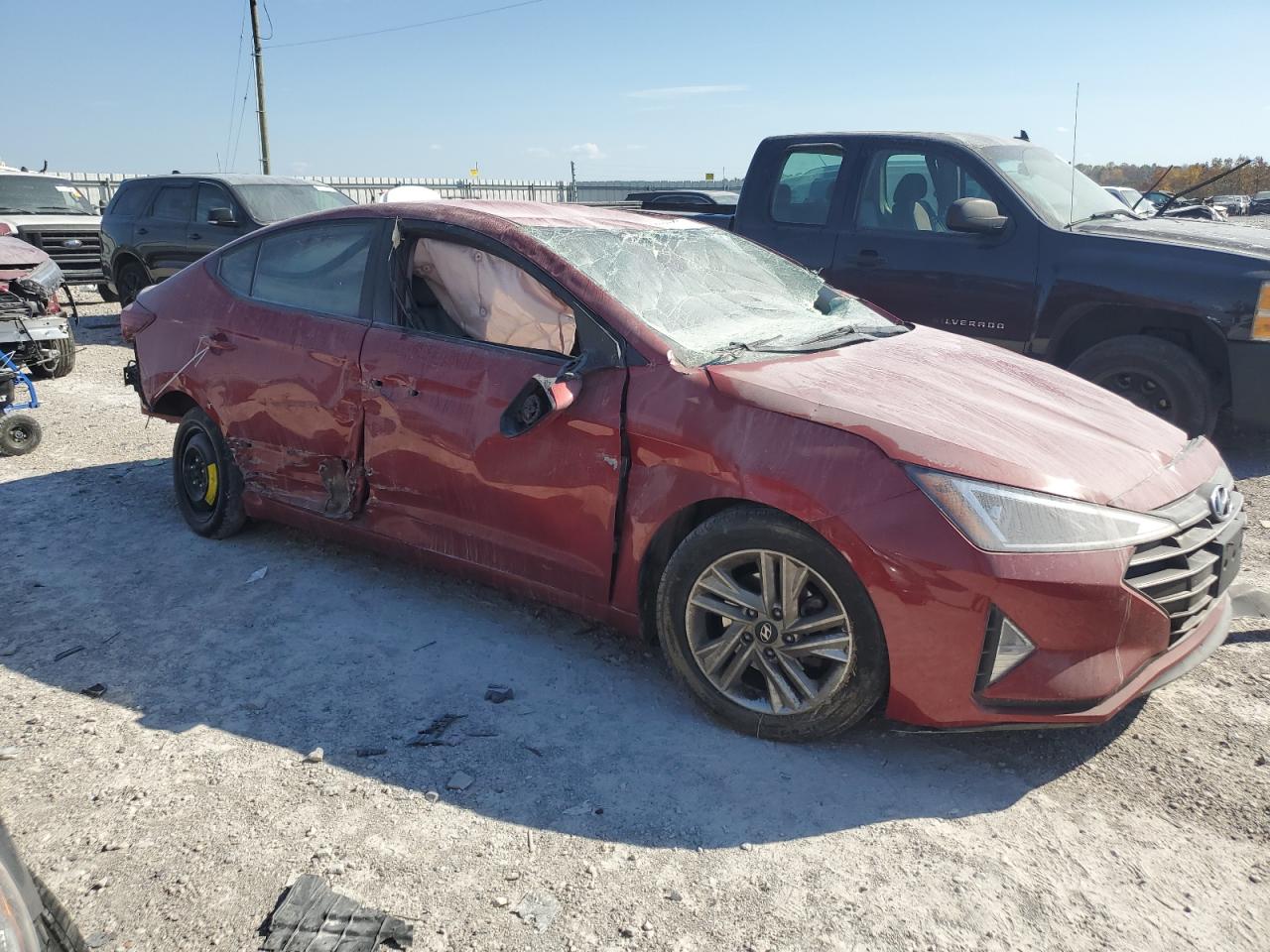 2019 Hyundai Elantra VIN 5NPD84LF4KH449642 Copart auction photo, all over damage thumbnail 4