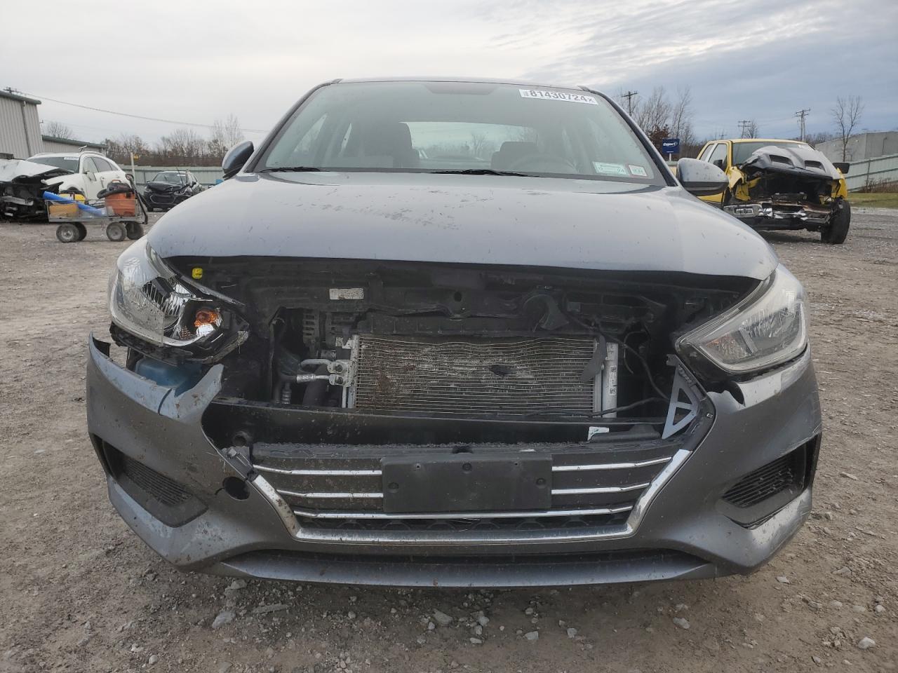 2019 Hyundai Accent VIN 3KPC24A34KE087273 Copart auction photo, front end damage thumbnail 5