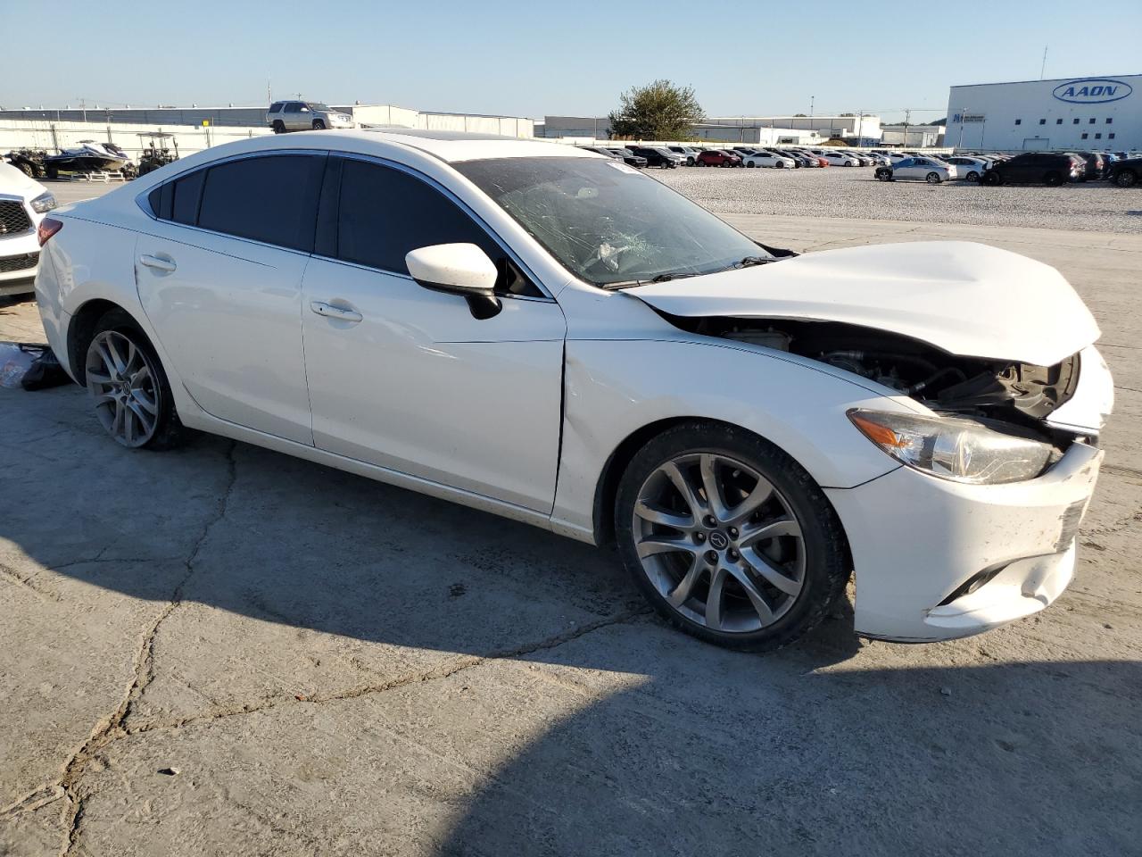 2014 Mazda 6 VIN JM1GJ1W53E1112216 Copart auction photo, front end / side damage thumbnail 4