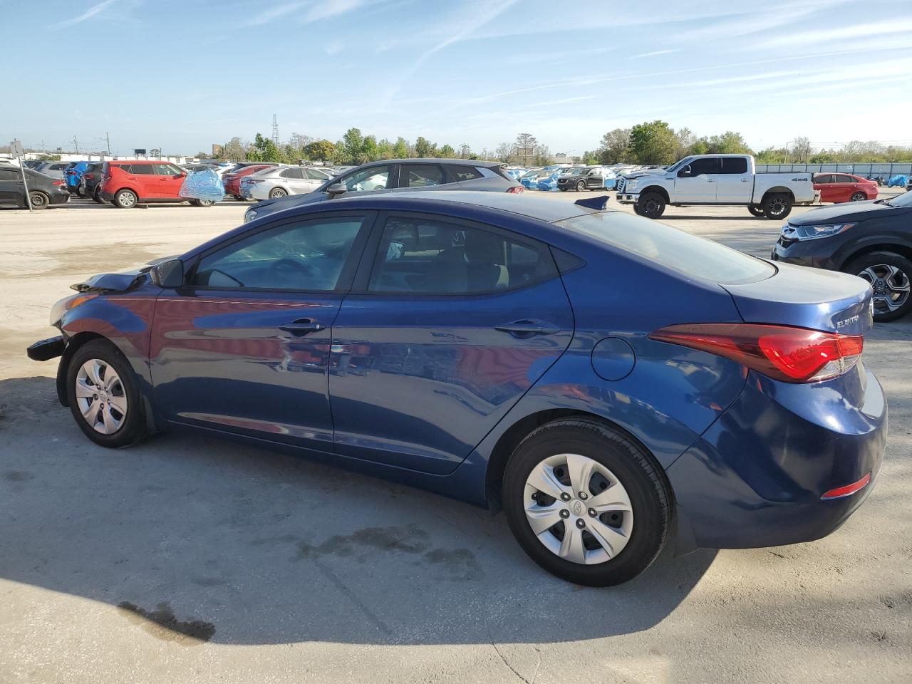 2016 Hyundai Elantra VIN 5NPDH4AE6GH785326 Copart auction photo, front end / side damage thumbnail 2