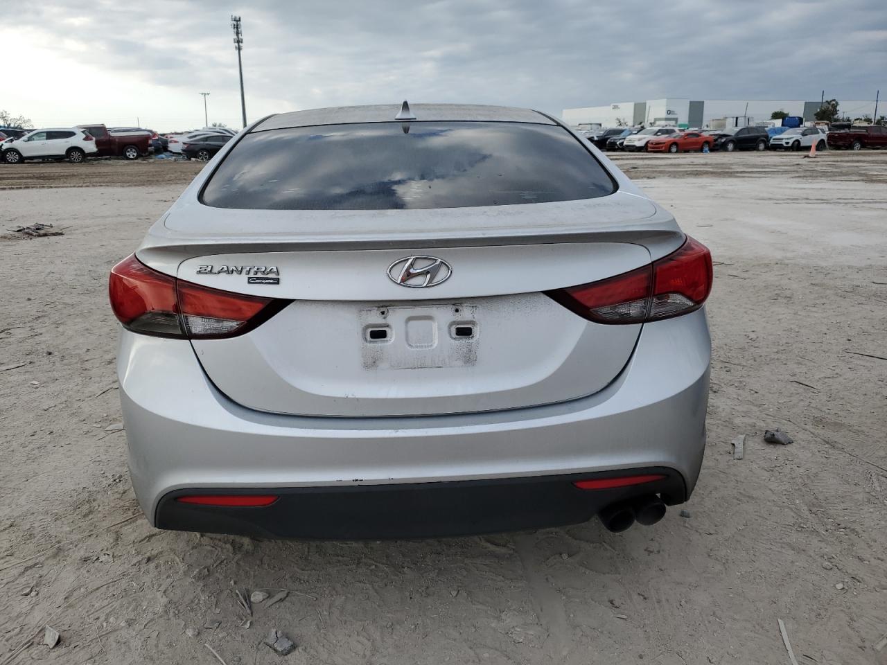 2014 Hyundai Elantra VIN KMHDH6AH8EU027573 Copart auction photo, front end / side damage thumbnail 6