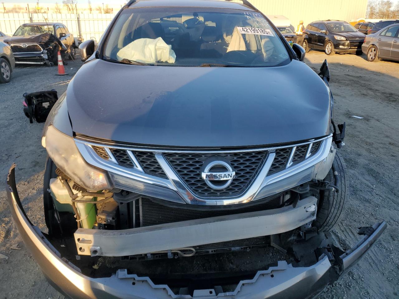 2014 Nissan Murano VIN JN8AZ1MU8EW415539 Copart auction photo, front end damage thumbnail 5