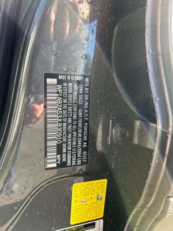 2018 Porsche Macan VIN WP1AB2A53JLB30910 Copart auction photo, normal wear damage thumbnail 10