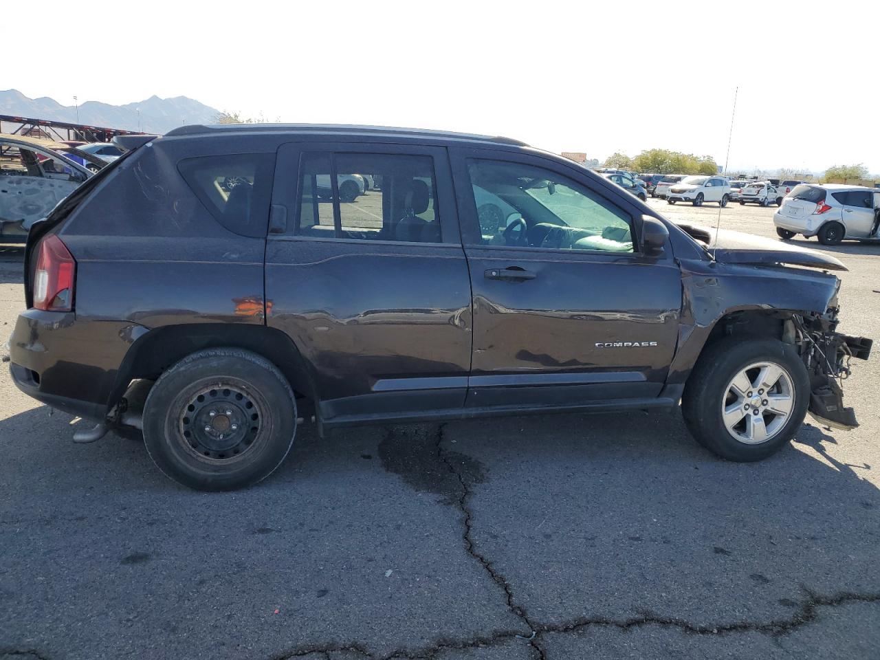 2014 Jeep Compass VIN 1C4NJCBA4ED618092 Copart auction photo, all over damage thumbnail 3
