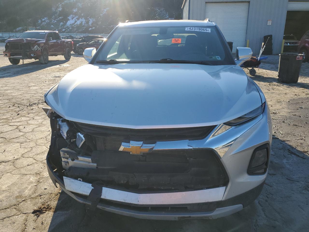 2020 Chevrolet Blazer VIN 3GNKBHRS1LS712365 Copart auction photo, front end / side damage thumbnail 5