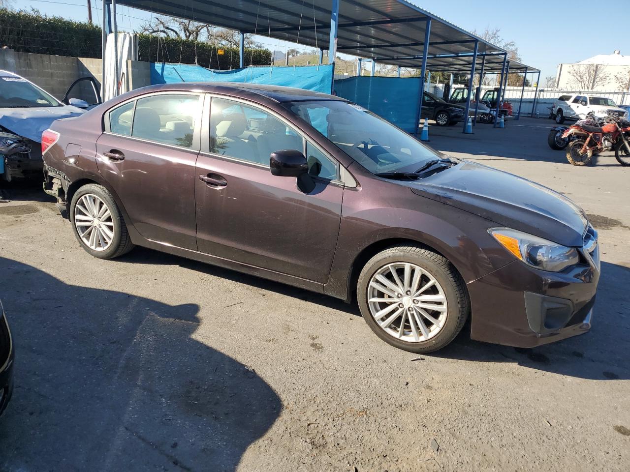 2012 Subaru Impreza VIN JF1GJAF69CH010258 Copart auction photo, rear end damage thumbnail 4