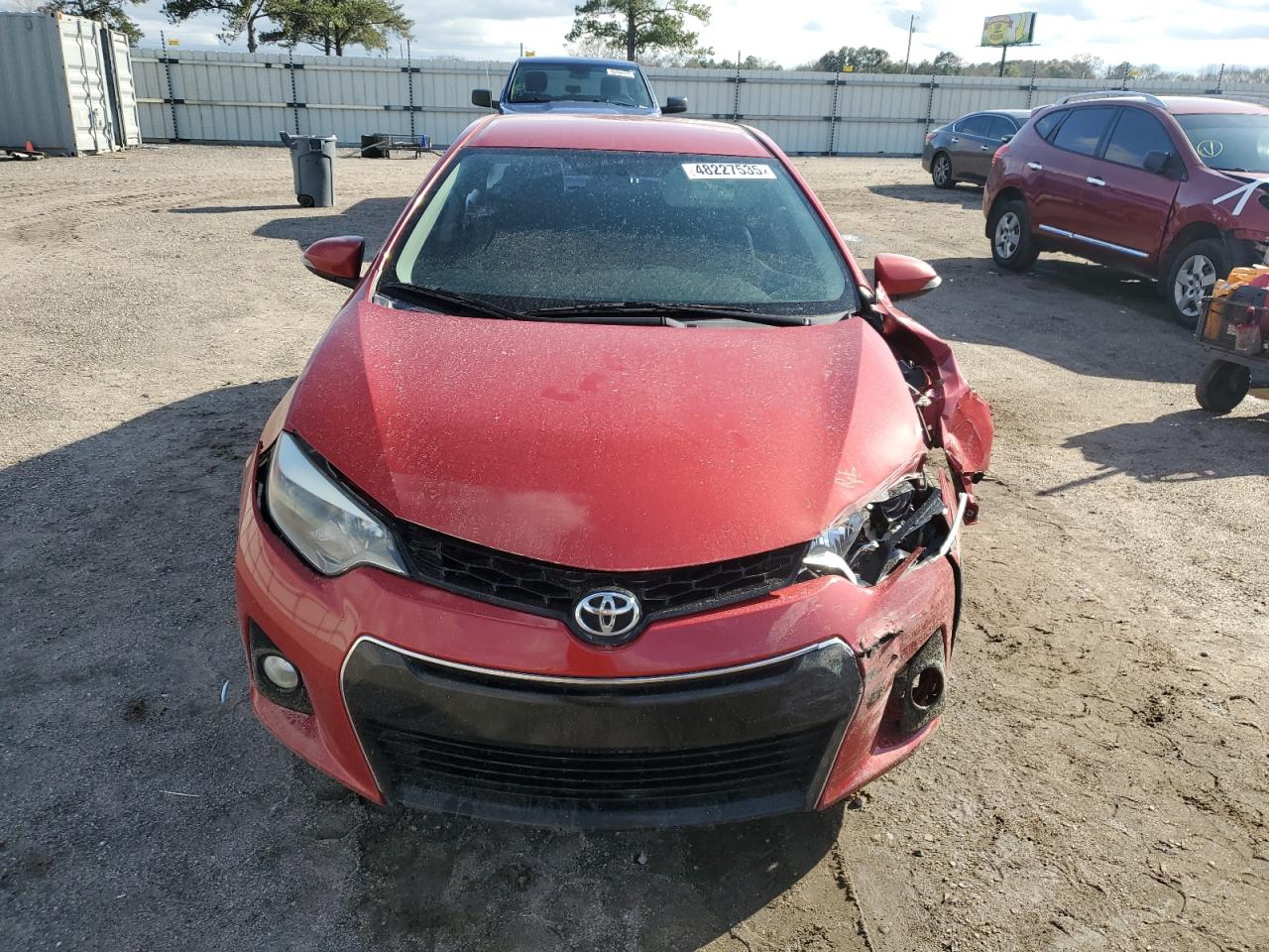 2016 Toyota Corolla VIN 2T1BURHE4GC719656 Copart auction photo, front end / side damage thumbnail 5