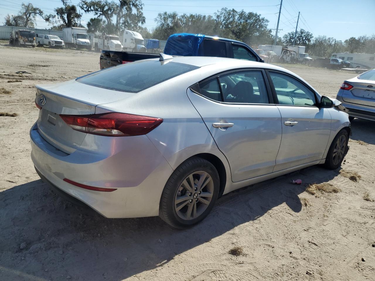 2018 Hyundai Elantra VIN 5NPD84LF0JH360374 Copart auction photo, front end damage thumbnail 3