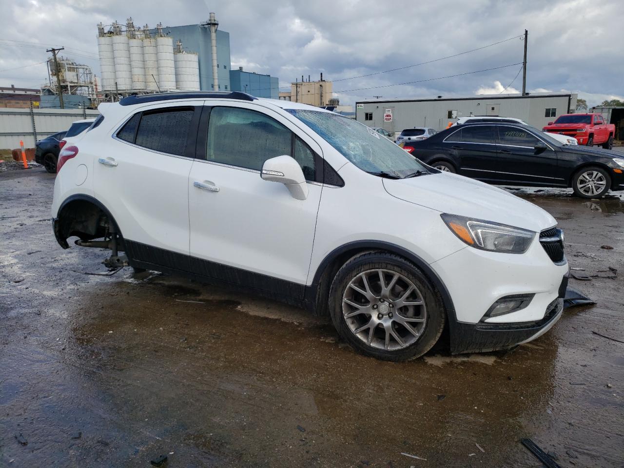 2018 Buick Encore VIN KL4CJ1SB1JB548037 Copart auction photo, all over / undercarriage damage thumbnail 4