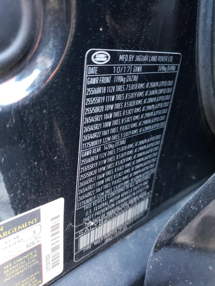 2018 Land Rover Range Rover VIN SALYB2RN0JA731703 Copart auction photo, minor dent/scratches / vandalism damage thumbnail 13