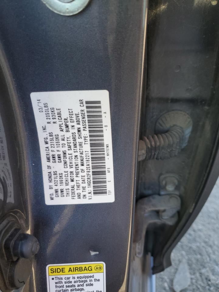 2014 Honda Accord VIN 1HGCR2F82EA182217 Copart auction photo, front end damage thumbnail 14