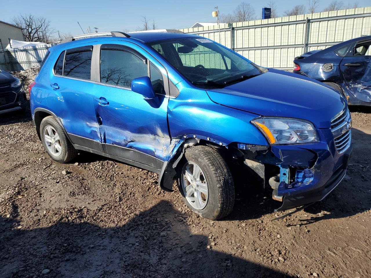 2016 Chevrolet Trax VIN KL7CJPSB0GB707564 Copart auction photo, side / front end damage thumbnail 4