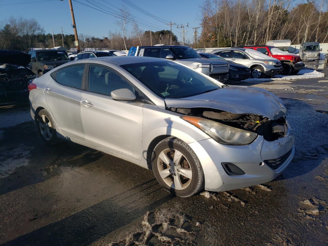 2013 Hyundai Elantra VIN 5NPDH4AE5DH380568 Copart auction photo, front end damage thumbnail 4