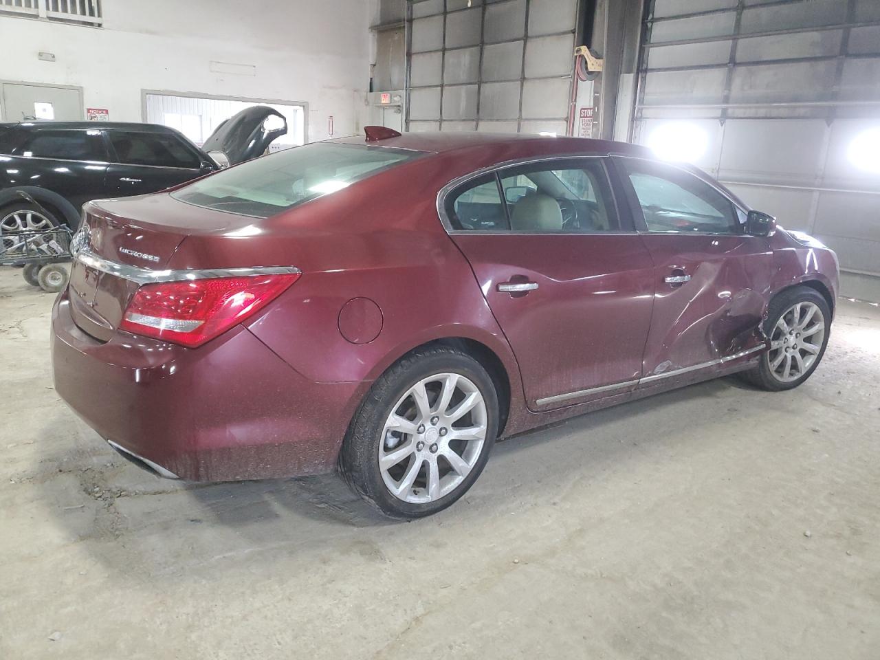 2015 Buick LaCrosse VIN 1G4GD5G34FF250830 Copart auction photo, side / front end damage thumbnail 3
