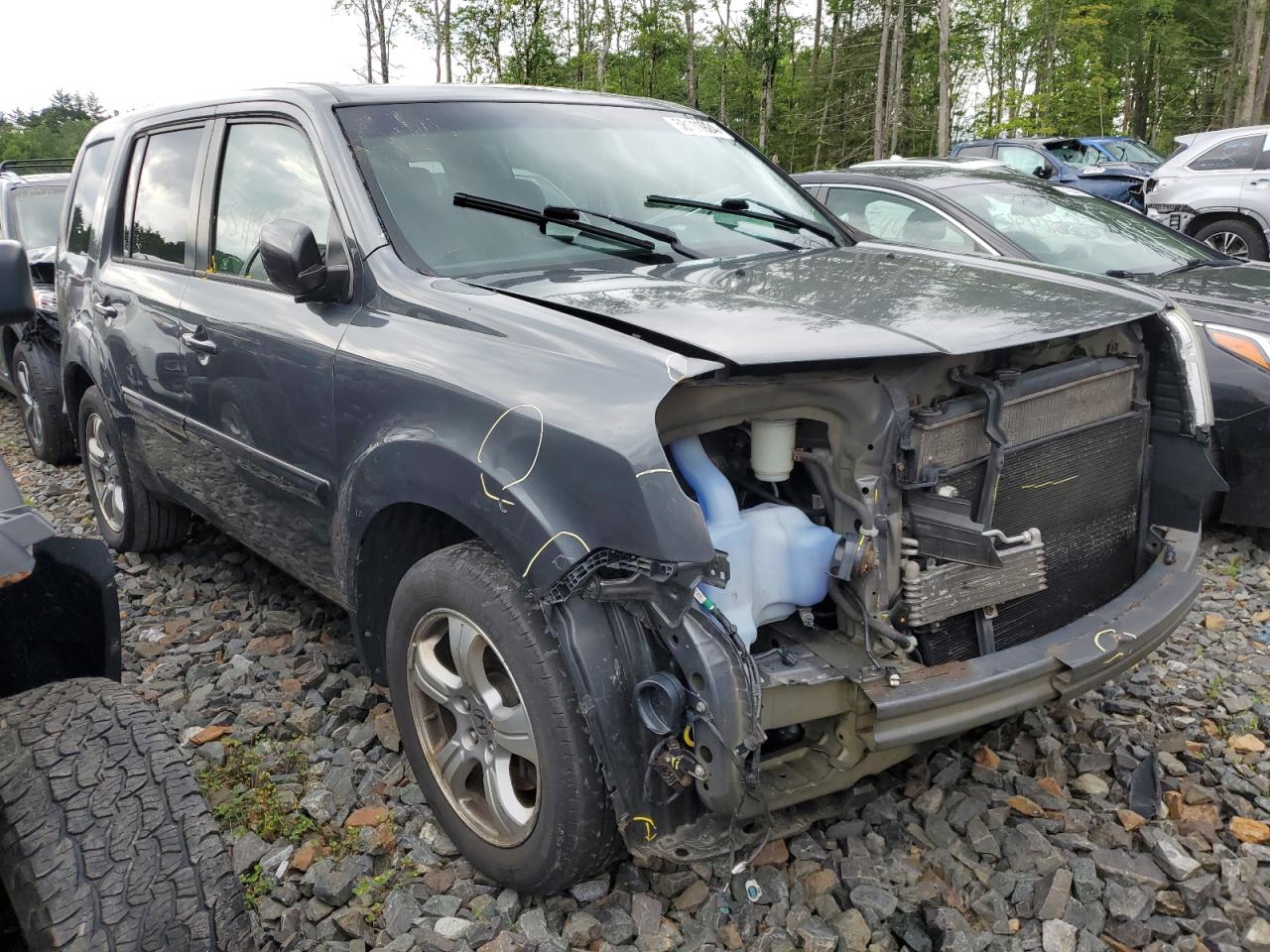 2012 Honda Pilot VIN 5FNYF4H58CB081652 Copart auction photo, front end damage thumbnail 4