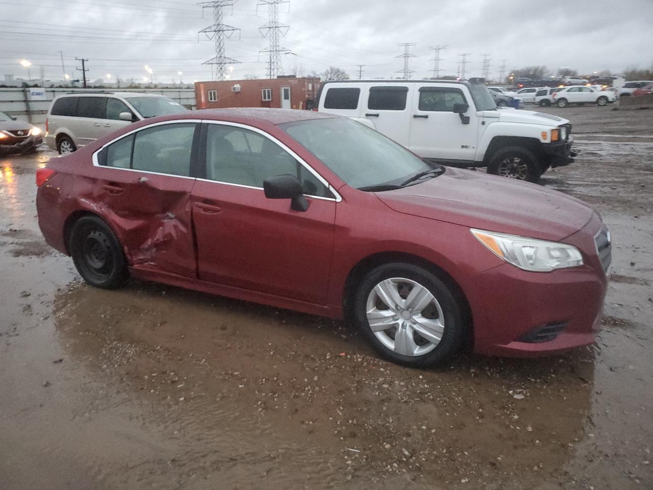 2015 Subaru Legacy VIN 4S3BNBA65F3050814 Copart auction photo, side damage thumbnail 4