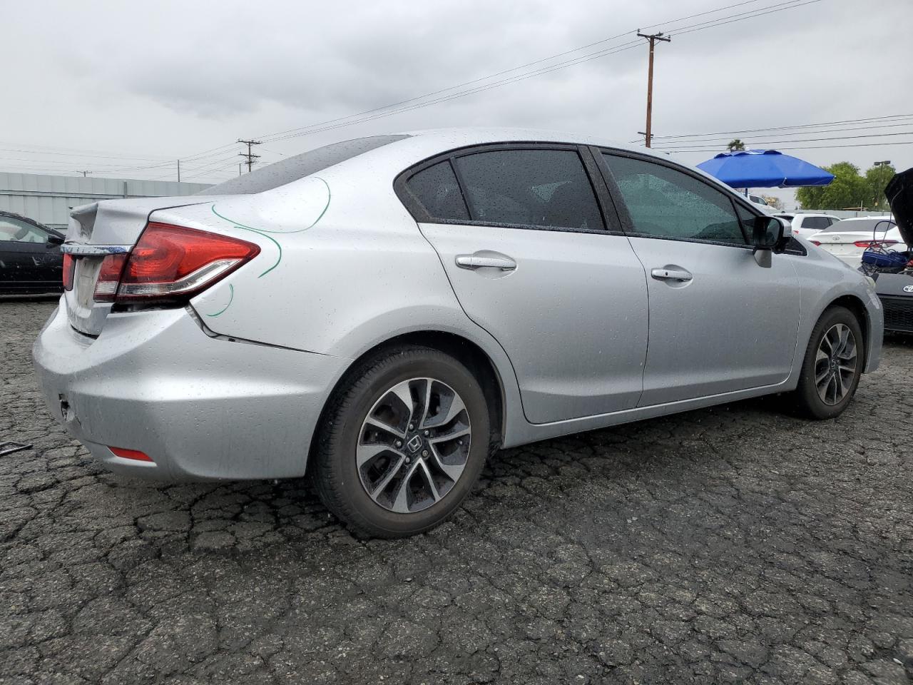 2014 Honda Civic VIN 19XFB2F83EE212953 Copart auction photo, rear end damage thumbnail 3