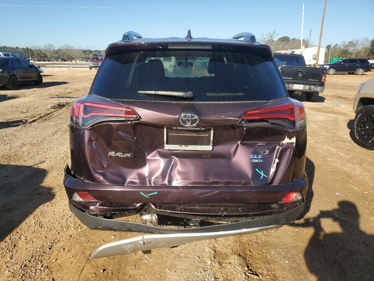 2016 Toyota RAV 4 VIN 2T3RFREV0GW492162 Copart auction photo, rear end / minor dent/scratches damage thumbnail 6
