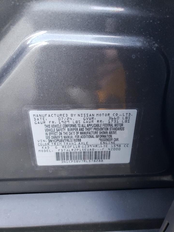 2024 Nissan Kicks VIN 3N1CP5BV7RL578288 Copart auction photo, undercarriage / rear end damage thumbnail 12