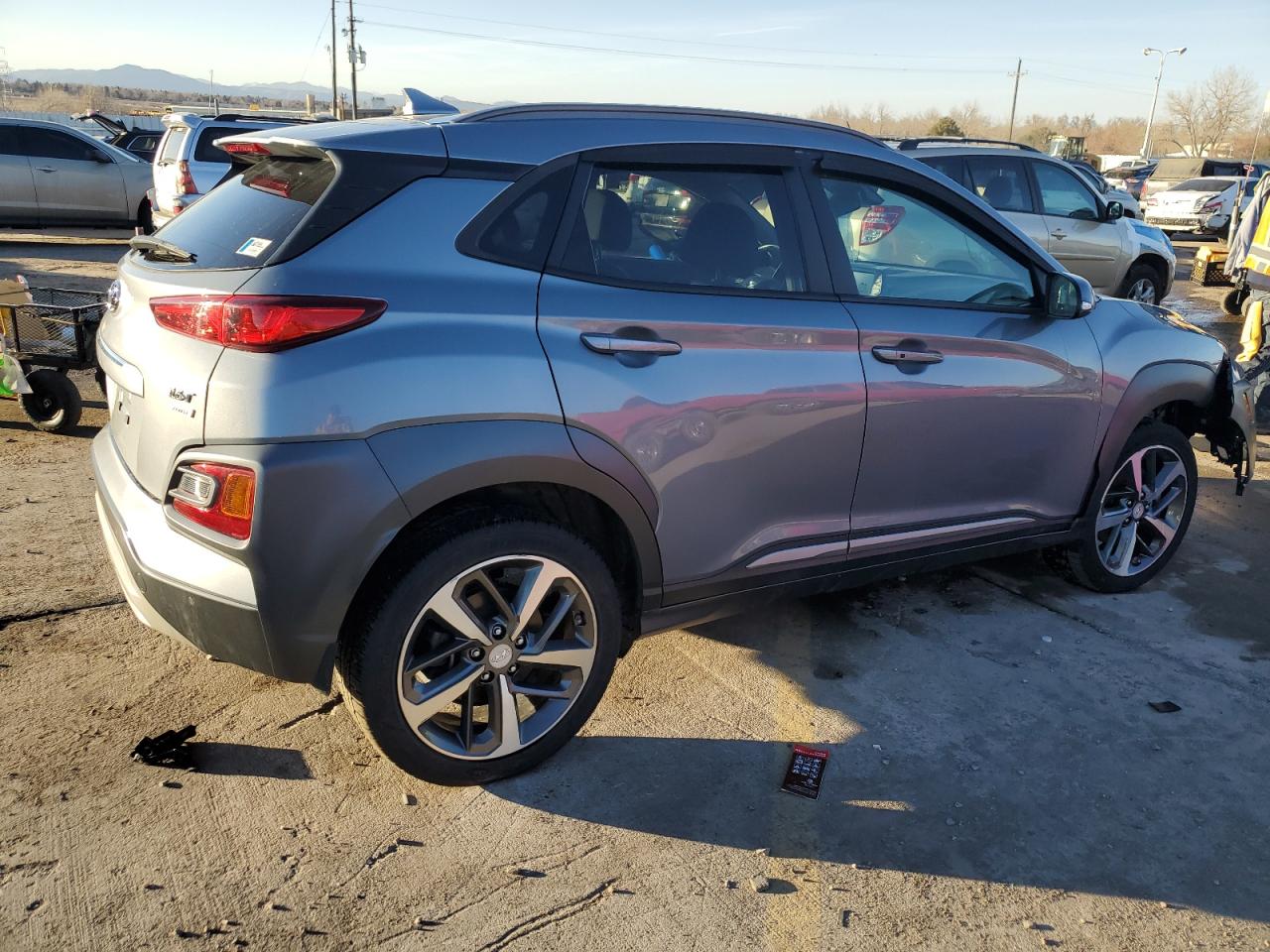 2019 Hyundai Kona VIN KM8K5CA59KU244288 Copart auction photo, front end damage thumbnail 3