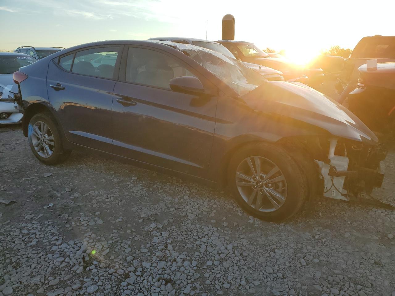2017 Hyundai Elantra VIN 5NPD84LF6HH027087 Copart auction photo, all over damage thumbnail 4