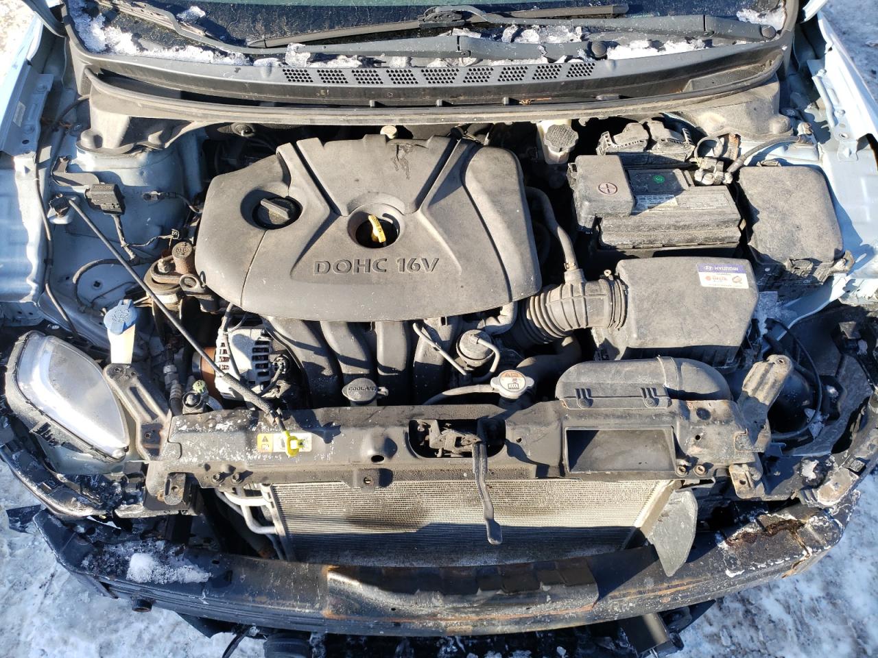 2013 Hyundai Elantra VIN KMHDH4AE5DU559937 Copart auction photo, front end / rear end damage thumbnail 11