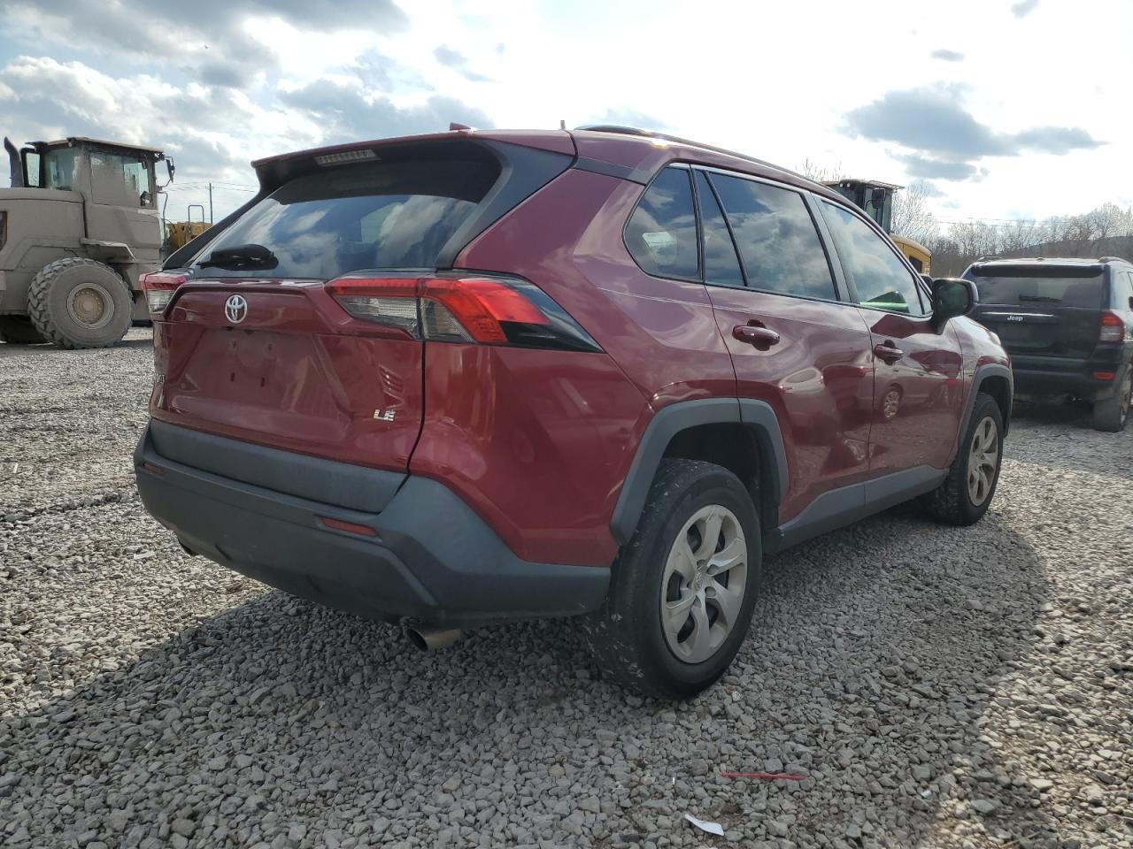 2019 Toyota RAV 4 VIN 2T3H1RFV4KW050874 Copart auction photo, side / front end damage thumbnail 3