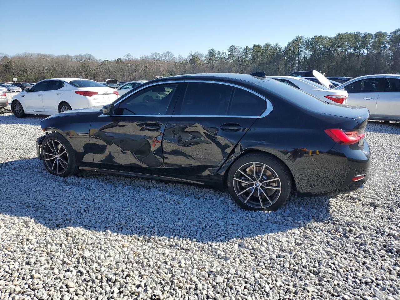 2020 BMW 3er VIN 3MW5R1J09L8B25103 Copart auction photo, side / front end damage thumbnail 2