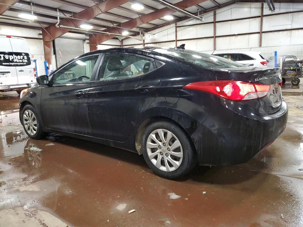 2013 Hyundai Elantra VIN KMHDH4AE3DU580088 Copart auction photo, front end / side damage thumbnail 2
