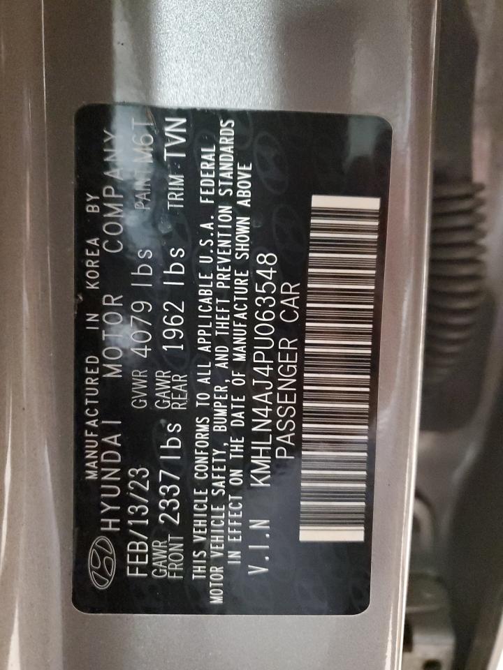 2023 Hyundai Elantra VIN KMHLN4AJ4PU063548 Copart auction photo, front end / side damage thumbnail 15
