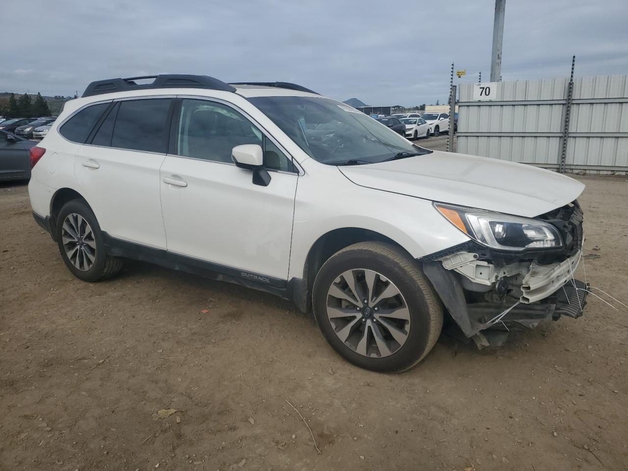2017 Subaru Outback VIN 4S4BSENCXH3343455 Copart auction photo, front end / rear end damage thumbnail 4