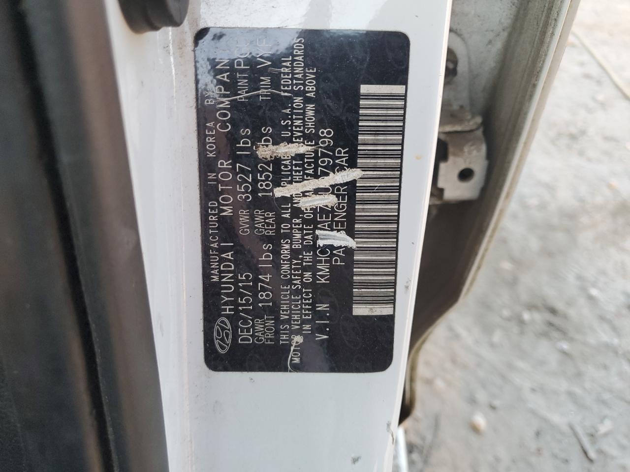 2016 Hyundai Accent VIN KMHCT4AE7GU079798 Copart auction photo, front end / rear end damage thumbnail 12
