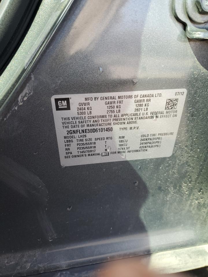 2013 Chevrolet Equinox VIN 2GNFLNE30D6101450 Copart auction photo, front end damage thumbnail 13