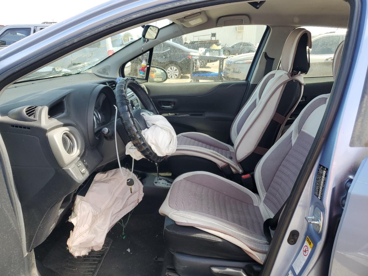 2014 Toyota Yaris VIN JTDKTUD35ED593415 Copart auction photo, undercarriage / front end damage thumbnail 7