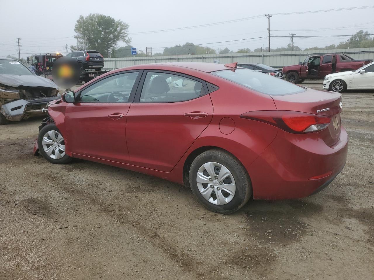 2016 Hyundai Elantra VIN 5NPDH4AE7GH677104 Copart auction photo, front end / minor dent/scratches damage thumbnail 2