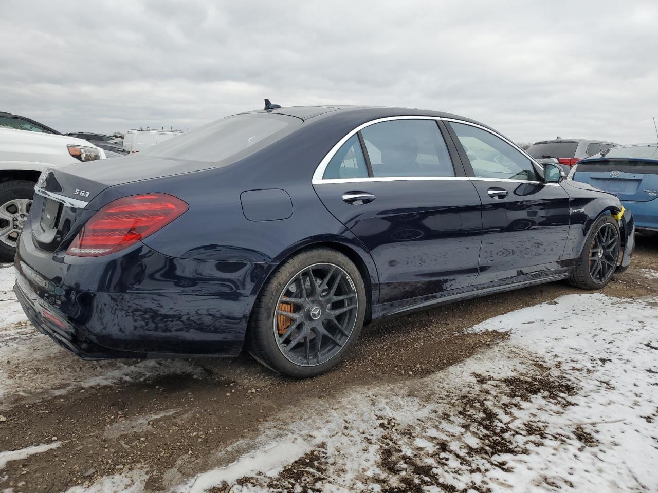 2019 Mercedes-Benz S-klasse VIN WDDUG8JB5KA463752 Copart auction photo, front end damage thumbnail 3